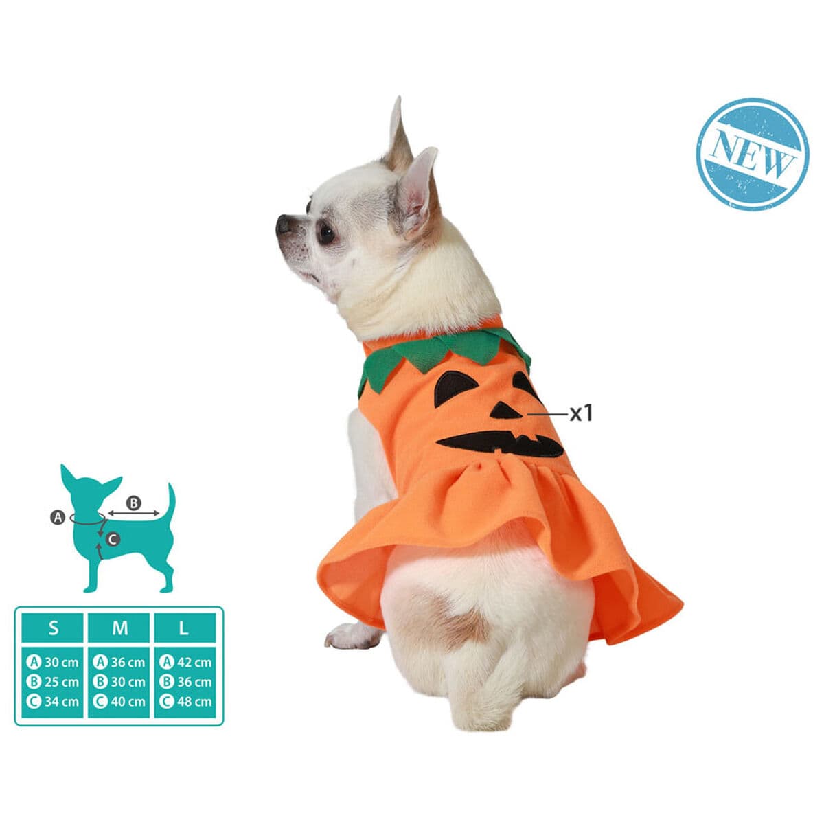 Hundekostüm Kürbis Größe M - Thumbnail 4