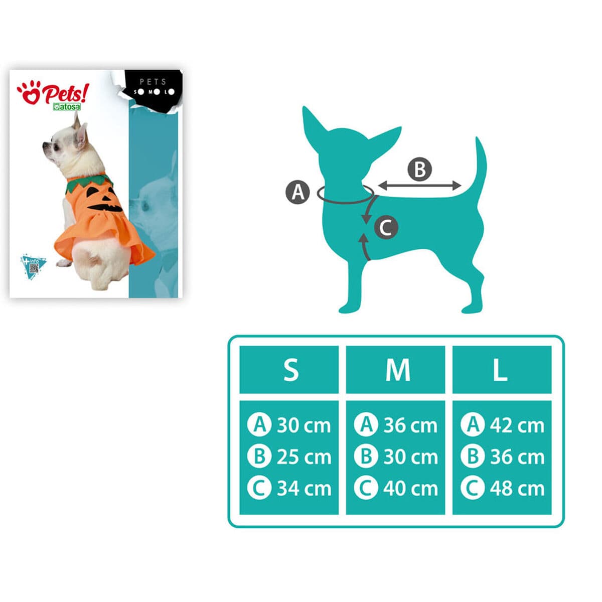 Hundekostüm Kürbis Größe M - Thumbnail 2