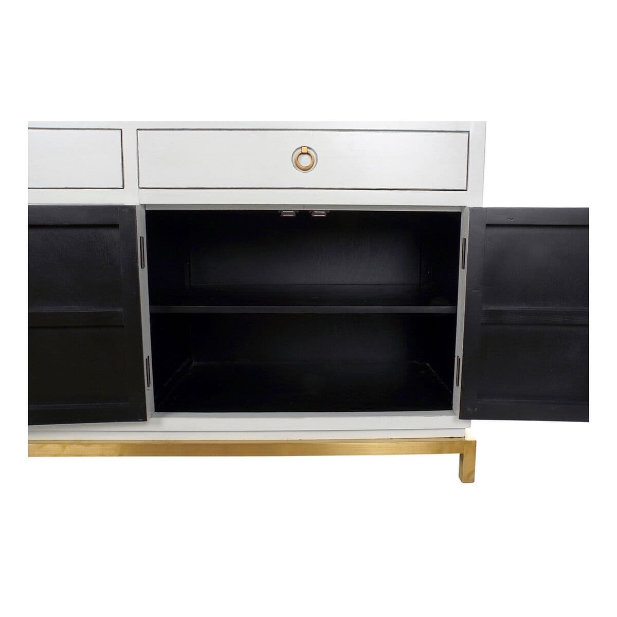 Anrichte DKD Home Decor Kamakura Weiß Gold Metall Pappel 150 x 50 x 80 cm (150 x 50 x 80 cm) - Thumbnail 7