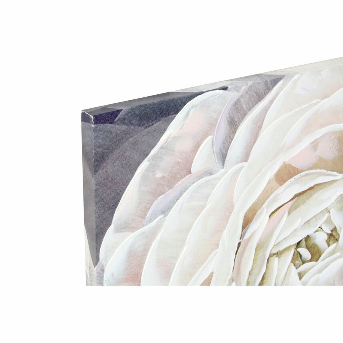 Leinwand DKD Home Decor Leinwand Holz MDF 80 x 3 x 80 cm Blume - Thumbnail 2