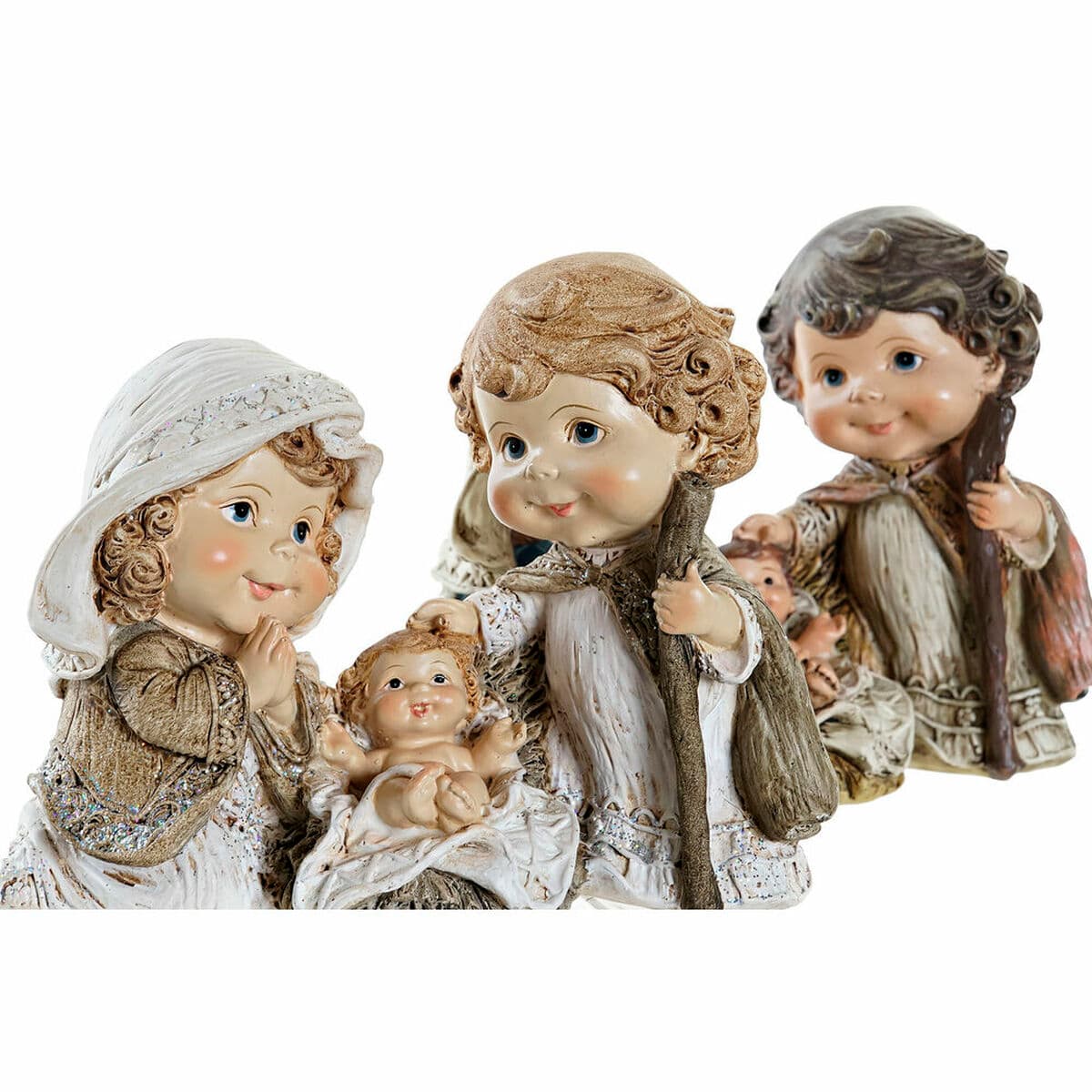 Weihnachtskrippe DKD Home Decor Harz Bunt (16 x 9 x 12 cm) (2 Stück) - Thumbnail 3