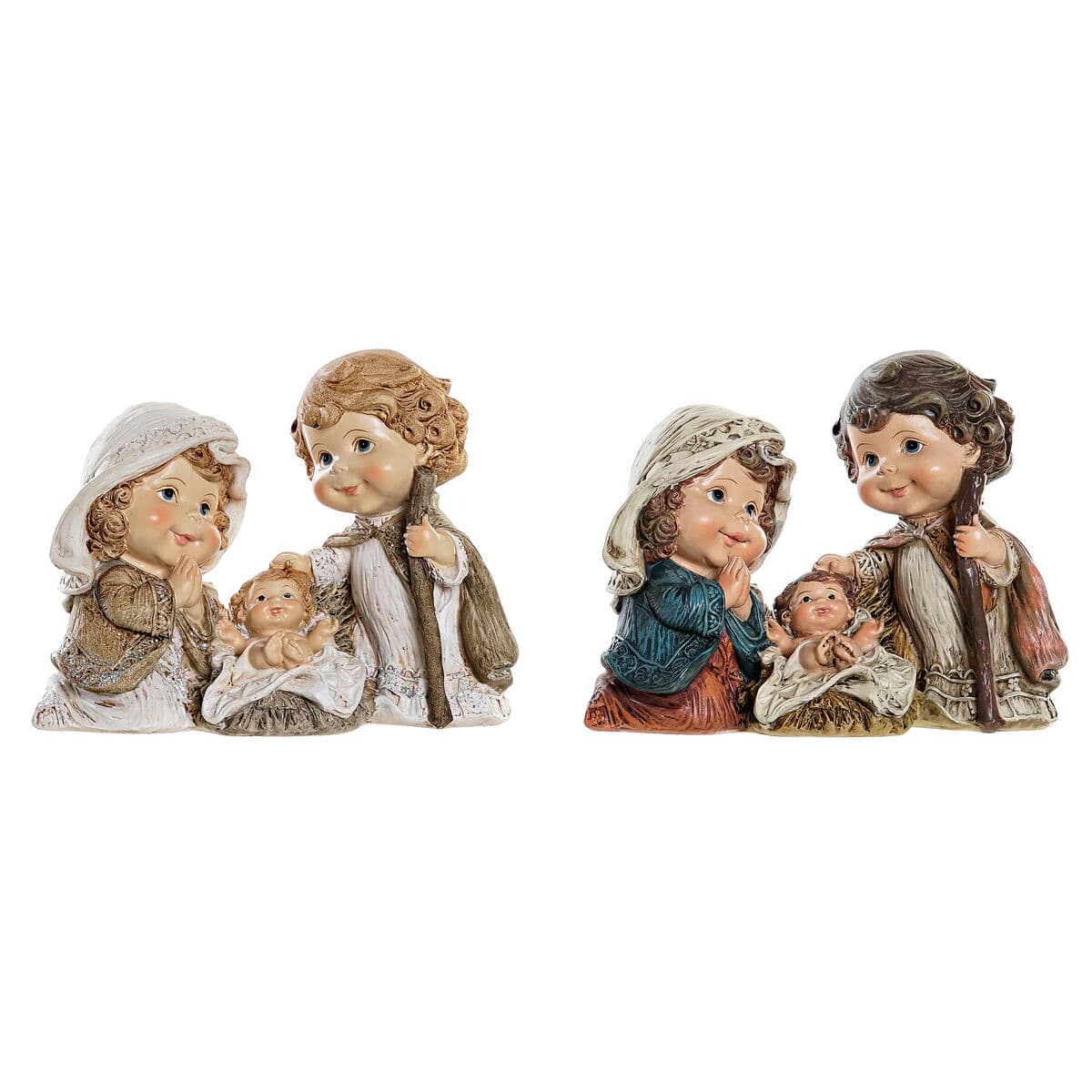 Weihnachtskrippe DKD Home Decor Harz Bunt (16 x 9 x 12 cm) (2 Stück) — Bild 1