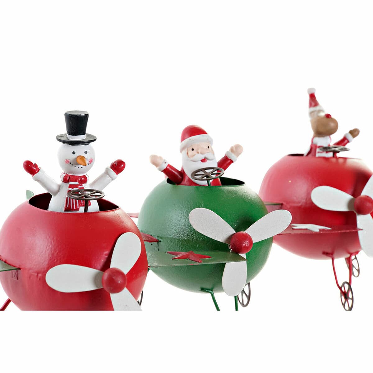 Weihnachtsschmuck DKD Home Decor Metall Rentier (19 x 14 x 13 cm) (3 pcs) - Thumbnail 2