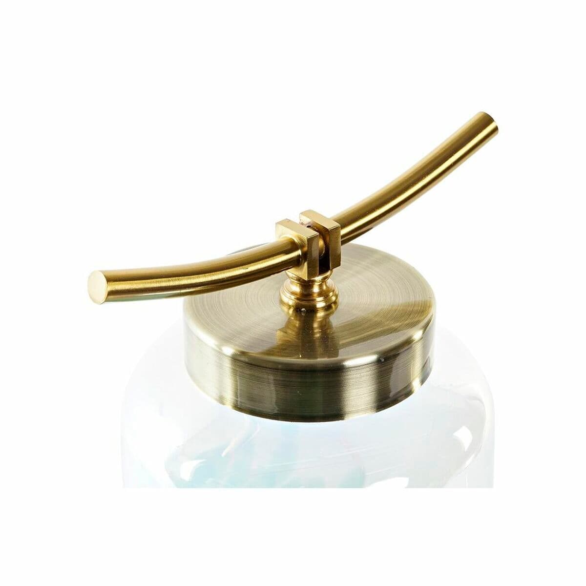 Vase DKD Home Decor Blau Gold Metall Kristall Mediterraner 19 x 15 x 33 cm - Thumbnail 2