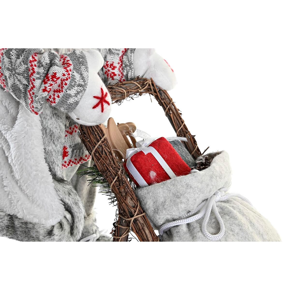 Weihnachtsschmuck DKD Home Decor Grau Weihnachtsmann 42 x 22 x 48 cm - Thumbnail 4
