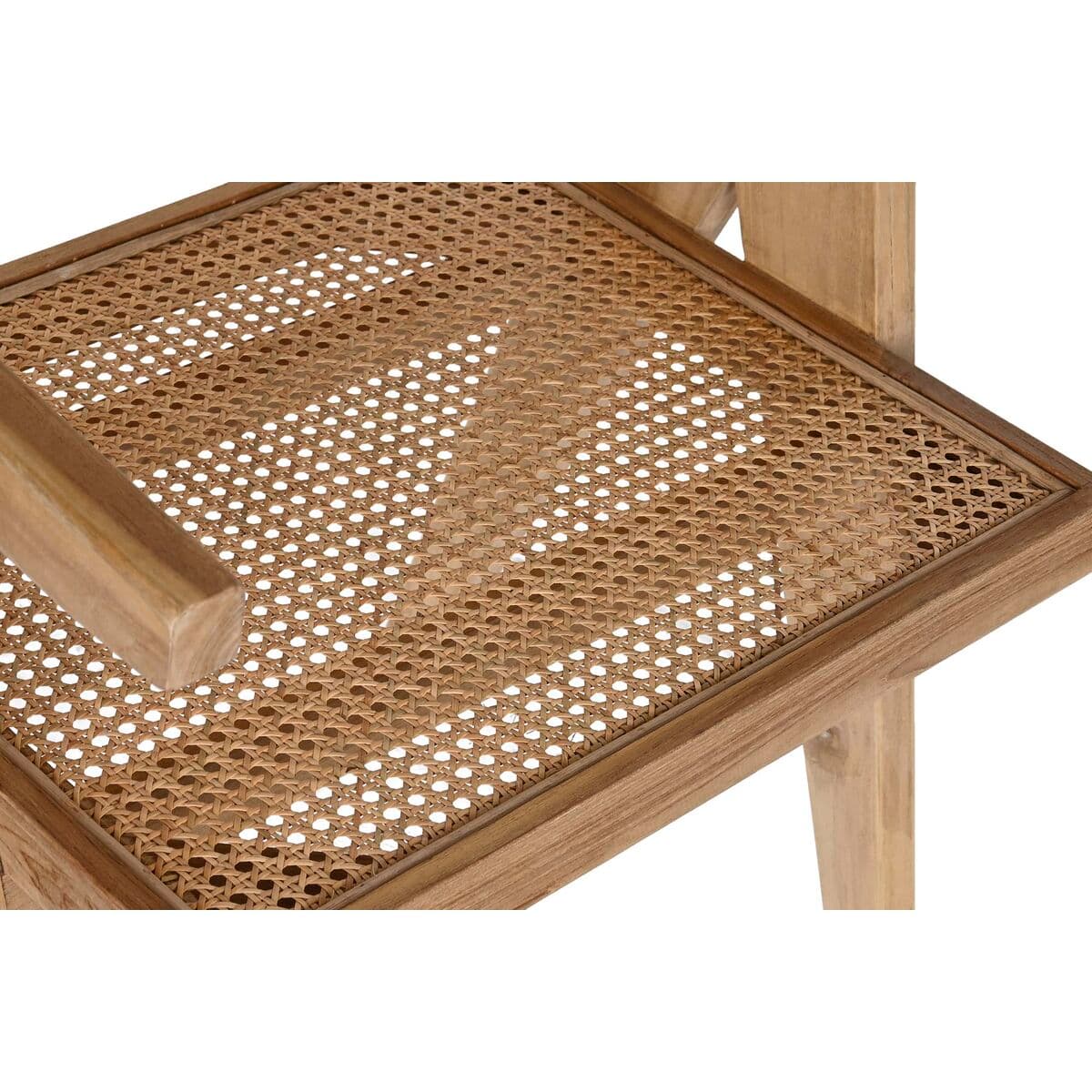 Esszimmerstuhl DKD Home Decor natürlich Teakholz Rattan (58 x 56 x 82 cm) - Thumbnail 5