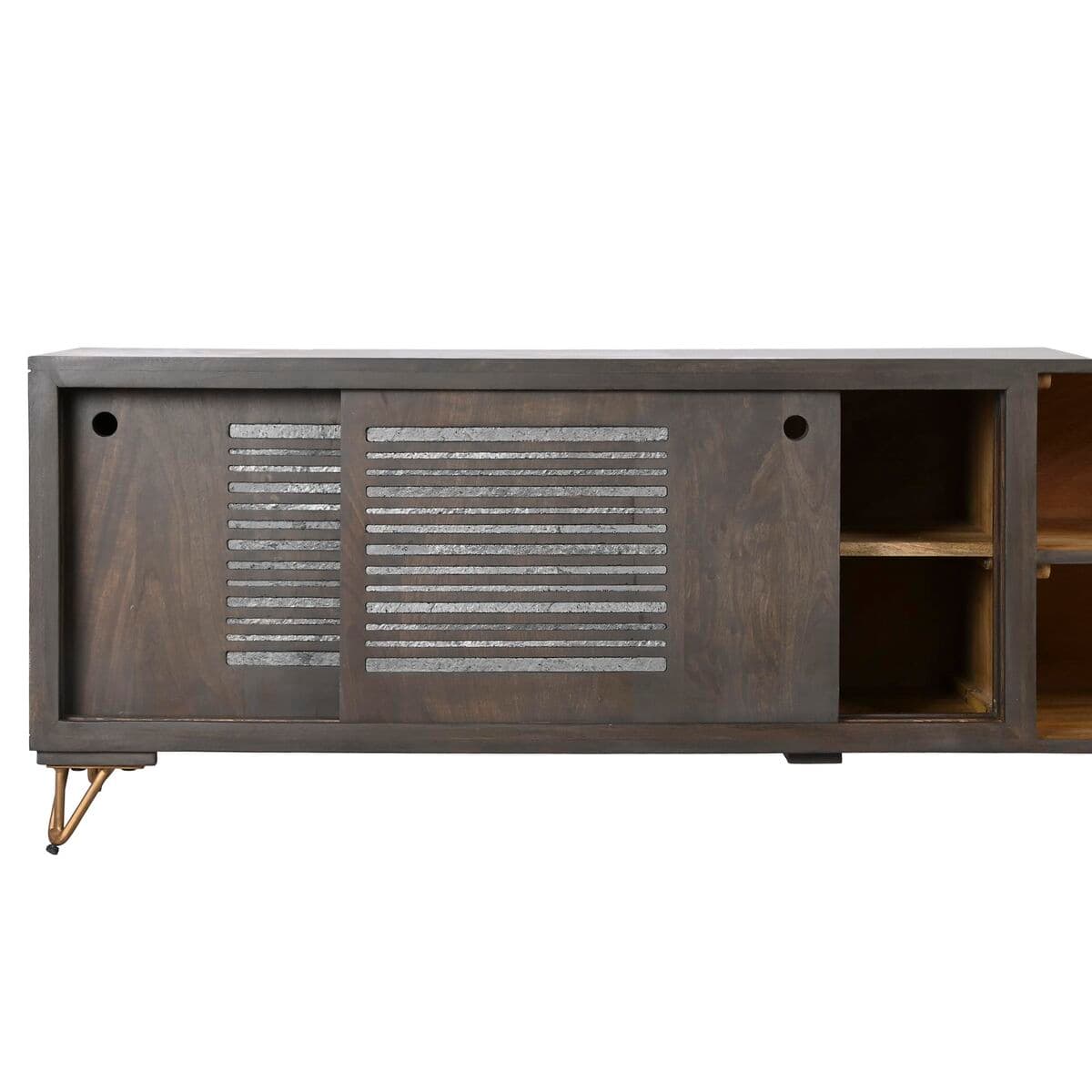 TV-Möbel DKD Home Decor Metall Braun Mango-Holz 160 x 40 x 50 cm - Thumbnail 3