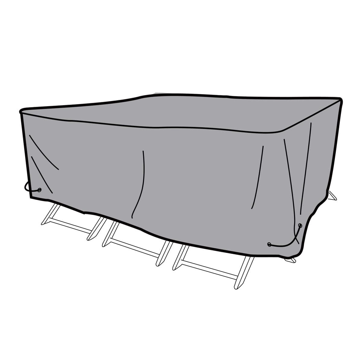 Schutzhülle DKD Home Decor Tisch Schwarz Aluminium Dunkelgrau (200 x 130 x 60 cm) - Thumbnail 3