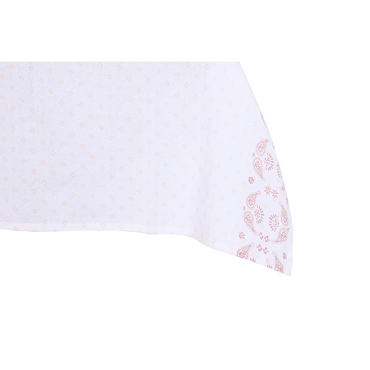 Tischdecke und Servietten DKD Home Decor 150 x 150 x 0,5 cm Rosa Weiß (2 Stück) - Thumbnail 2