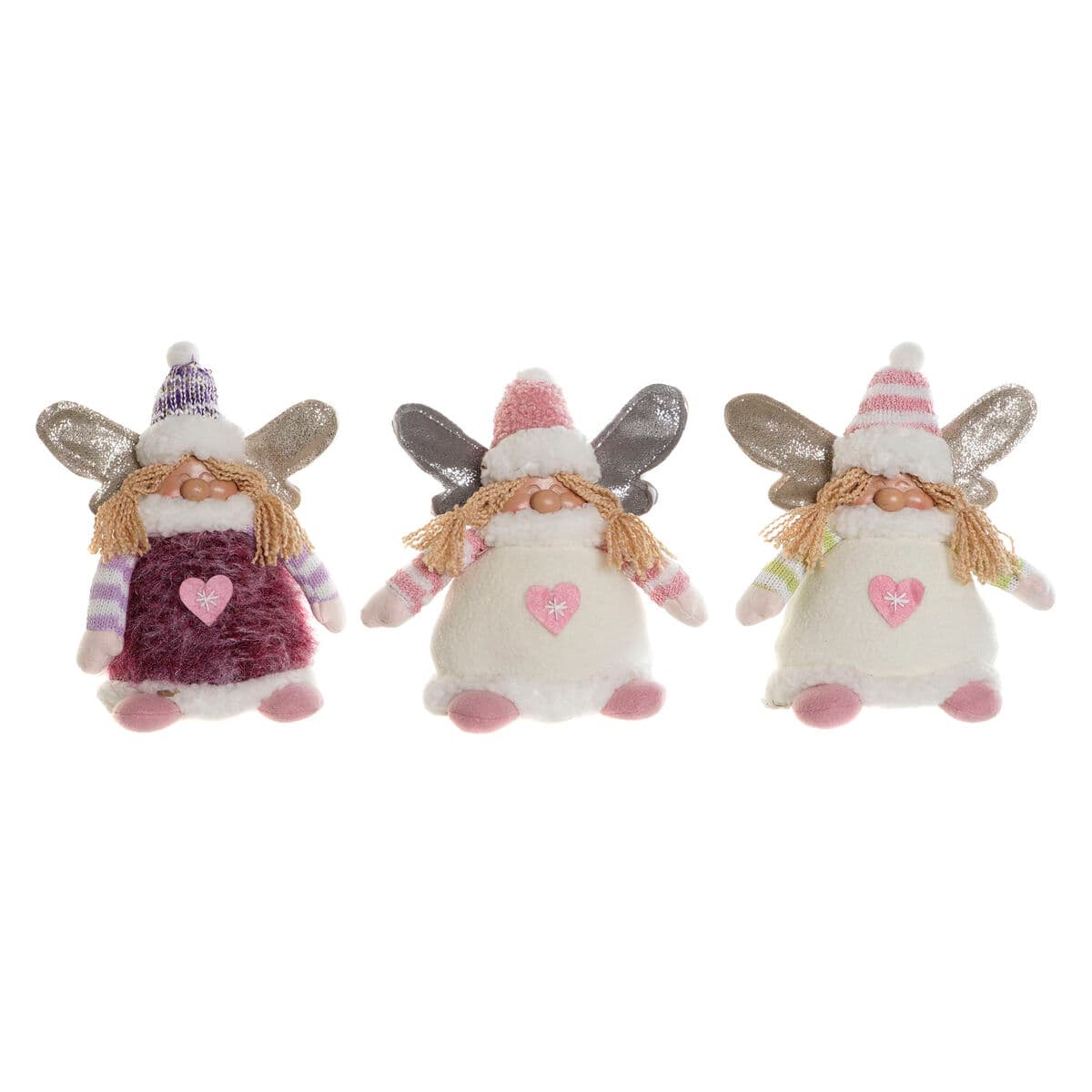 Weihnachtsschmuck DKD Home Decor Bunt Elf 13 x 10 x 18 cm (3 Stück) - Thumbnail 3
