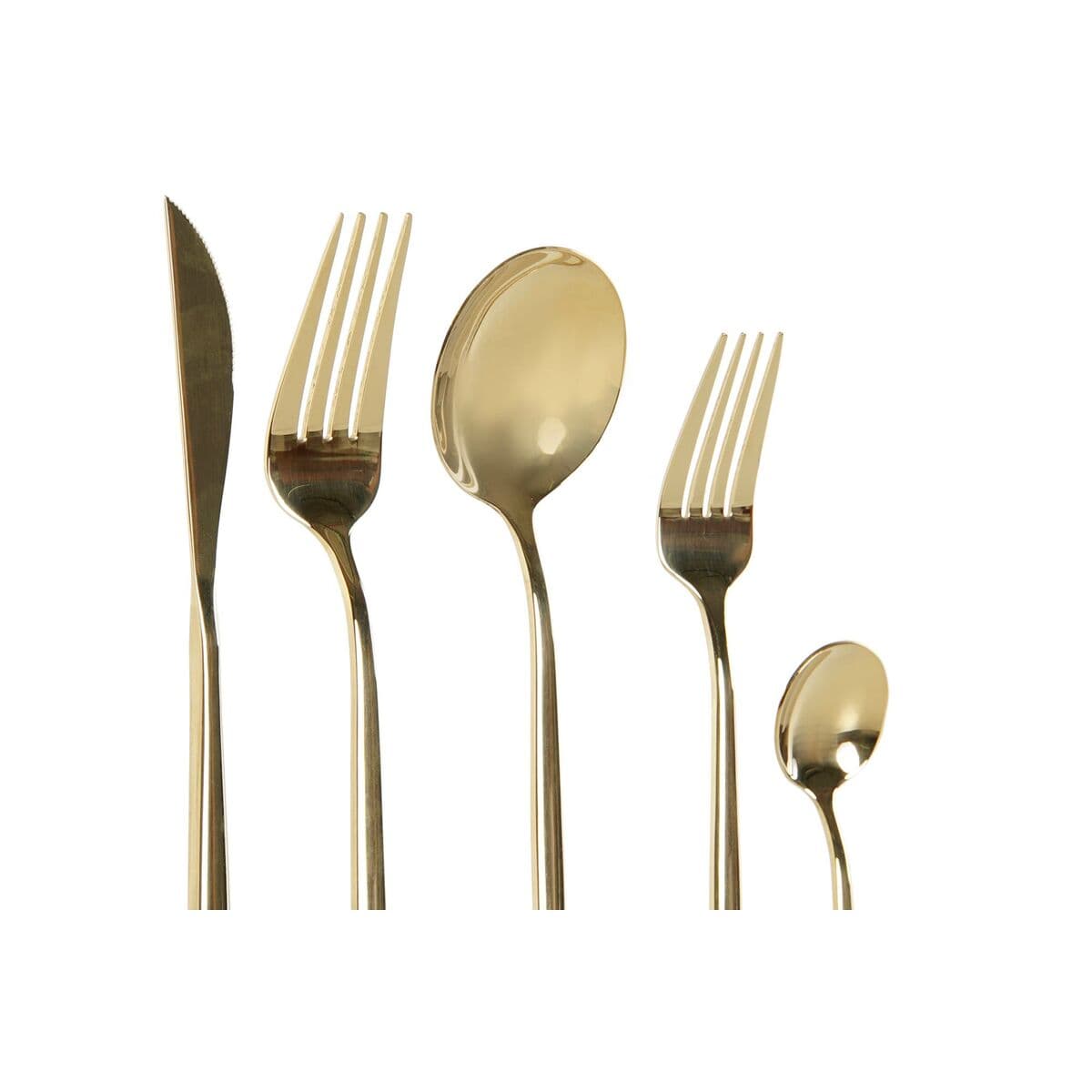 Besteck DKD Home Decor Gold Edelstahl 3 x 1,5 x 13 cm 20 Stücke - Thumbnail 2