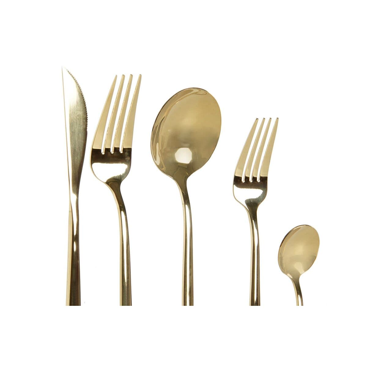 Besteck DKD Home Decor Gold Edelstahl 3 x 1,5 x 13 cm 20 Stücke - Thumbnail 3