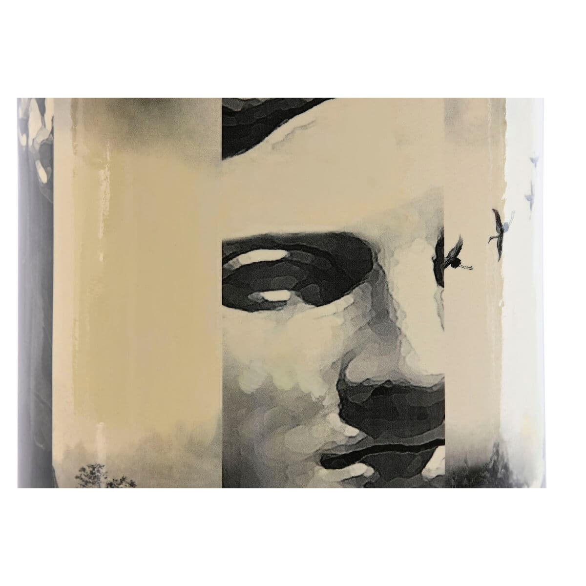 Vase Home ESPRIT Gelb Schwarz Gold Porzellan 14 x 14 x 24,5 cm - Thumbnail 3