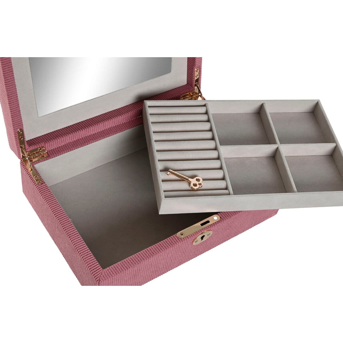 Box-Schmuckkästchen Home ESPRIT Creme Magenta 27 x 19 x 9 cm - Thumbnail 2