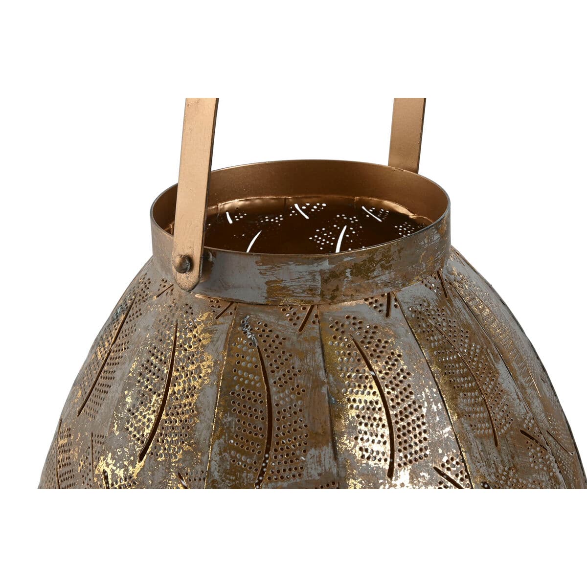 Kerzenschalensatz Home ESPRIT Gold Metall 25 x 25 x 28 cm (3 Stück) - Thumbnail 2