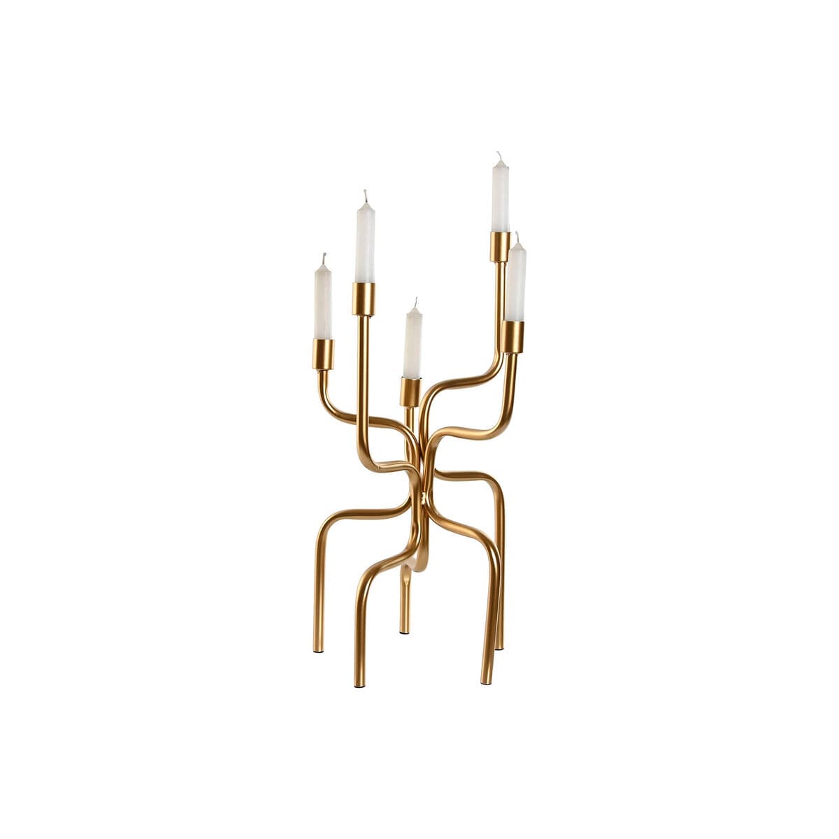 Kerzenleuchter Home ESPRIT Gold Metall 25 x 25 x 51 cm - Thumbnail 4