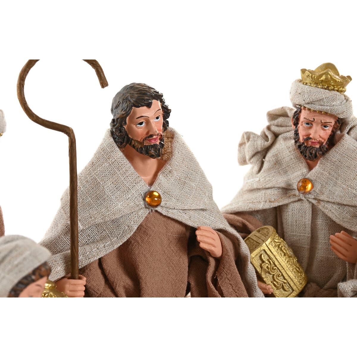 Weihnachtskrippe Home ESPRIT Braun Beige Harz Aluminium 40 X 24 X 23,5 CM - Thumbnail 2