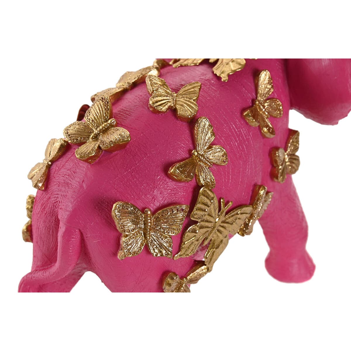 Deko-Figur Home ESPRIT Gold Pink Elefant 26 x 13,5 x 19 cm - Thumbnail 3