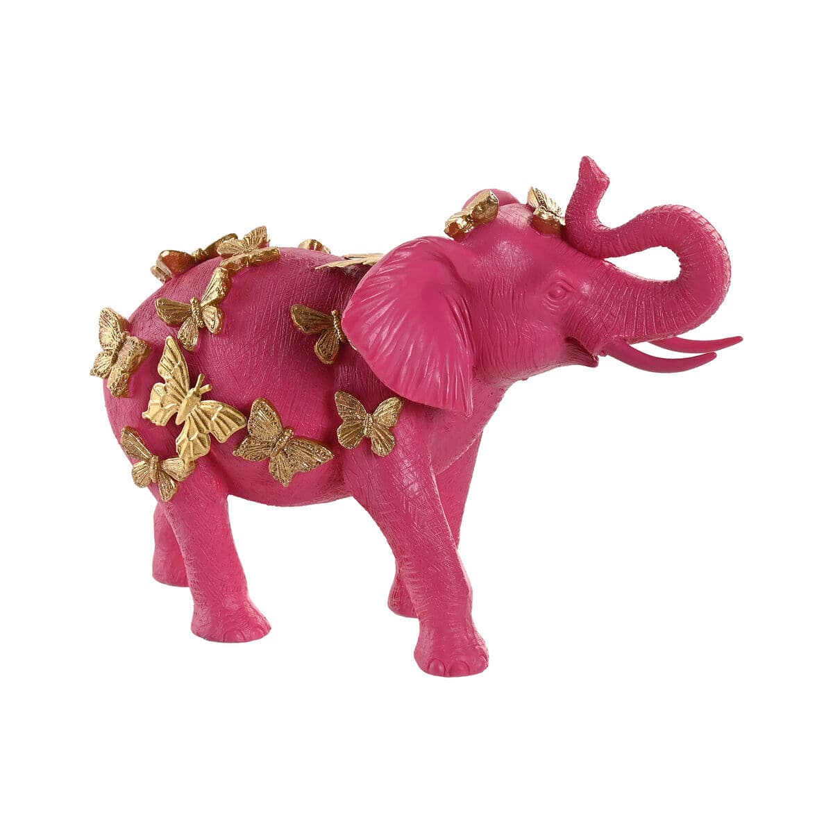 Deko-Figur Home ESPRIT Gold Pink Elefant 26 x 13,5 x 19 cm — Bild 1