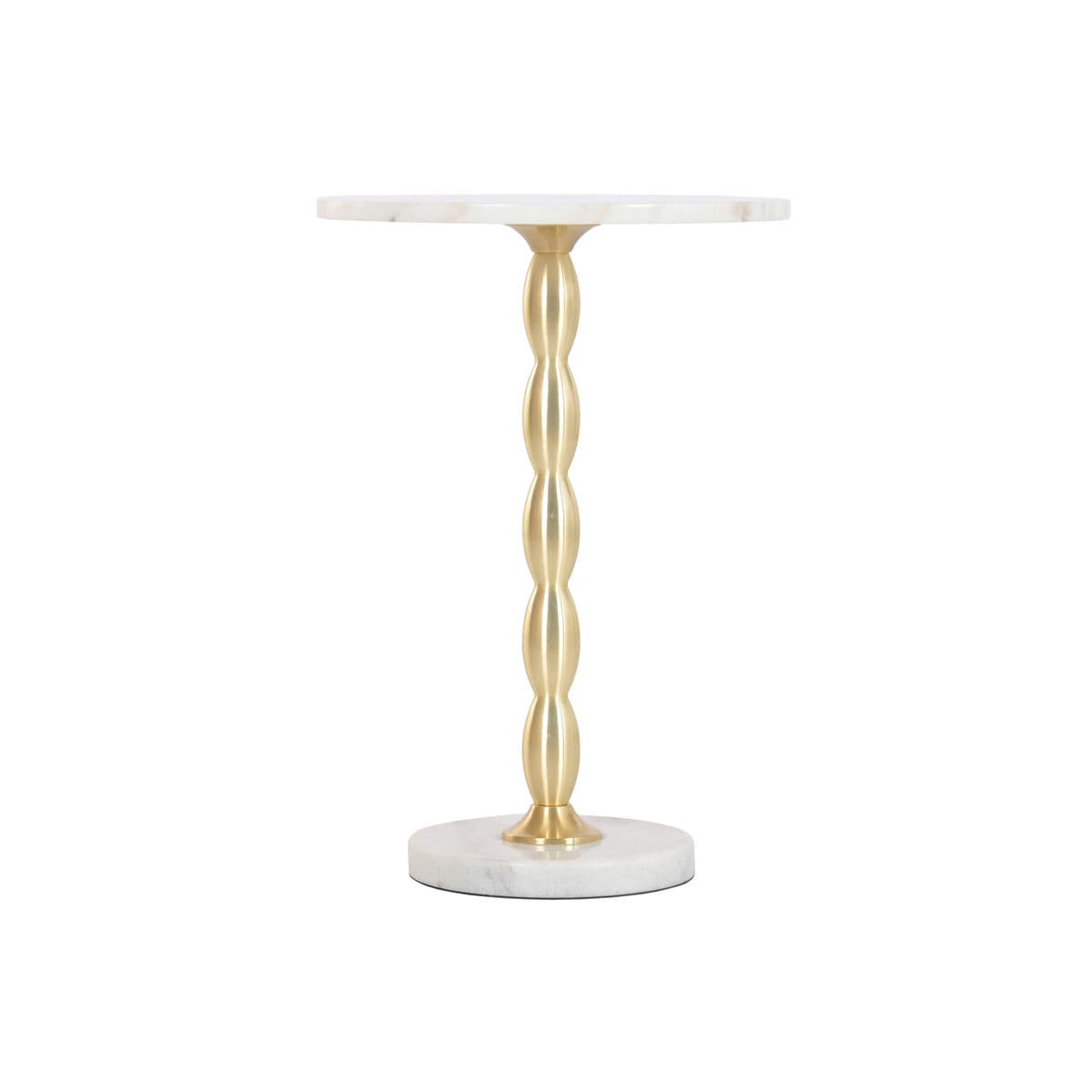 Beistelltisch Home ESPRIT Weiß Gold 41 x 41 x 57 cm - Thumbnail 2