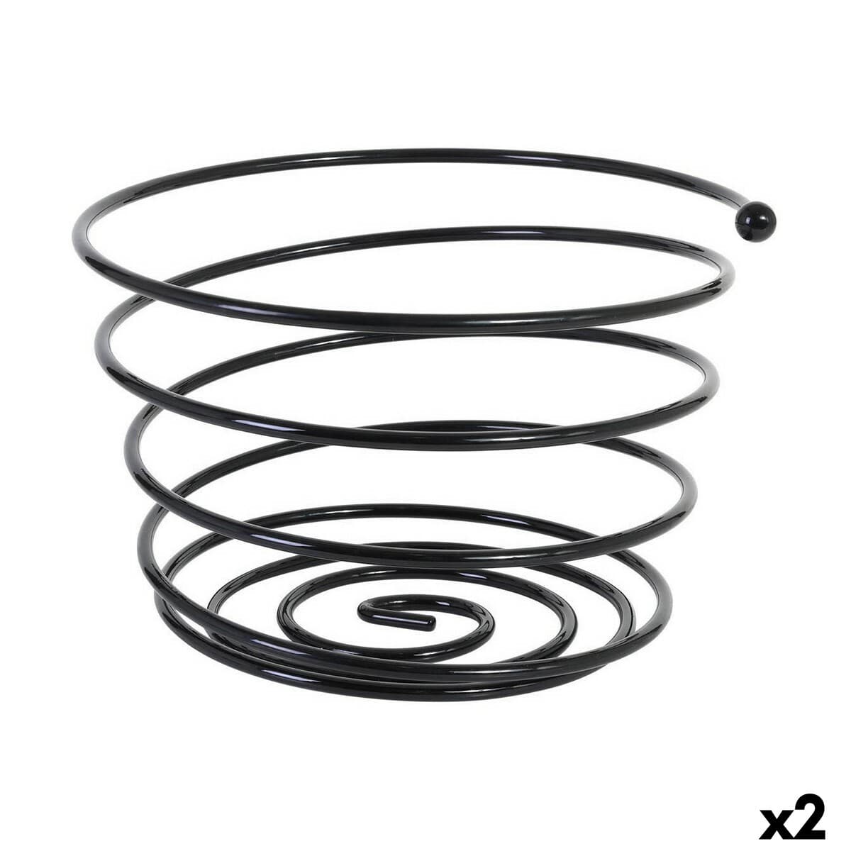 Obstschale Viejo Valle Schwarz Spirale Ø 26 x 17 cm (2 Stück) — Bild 1