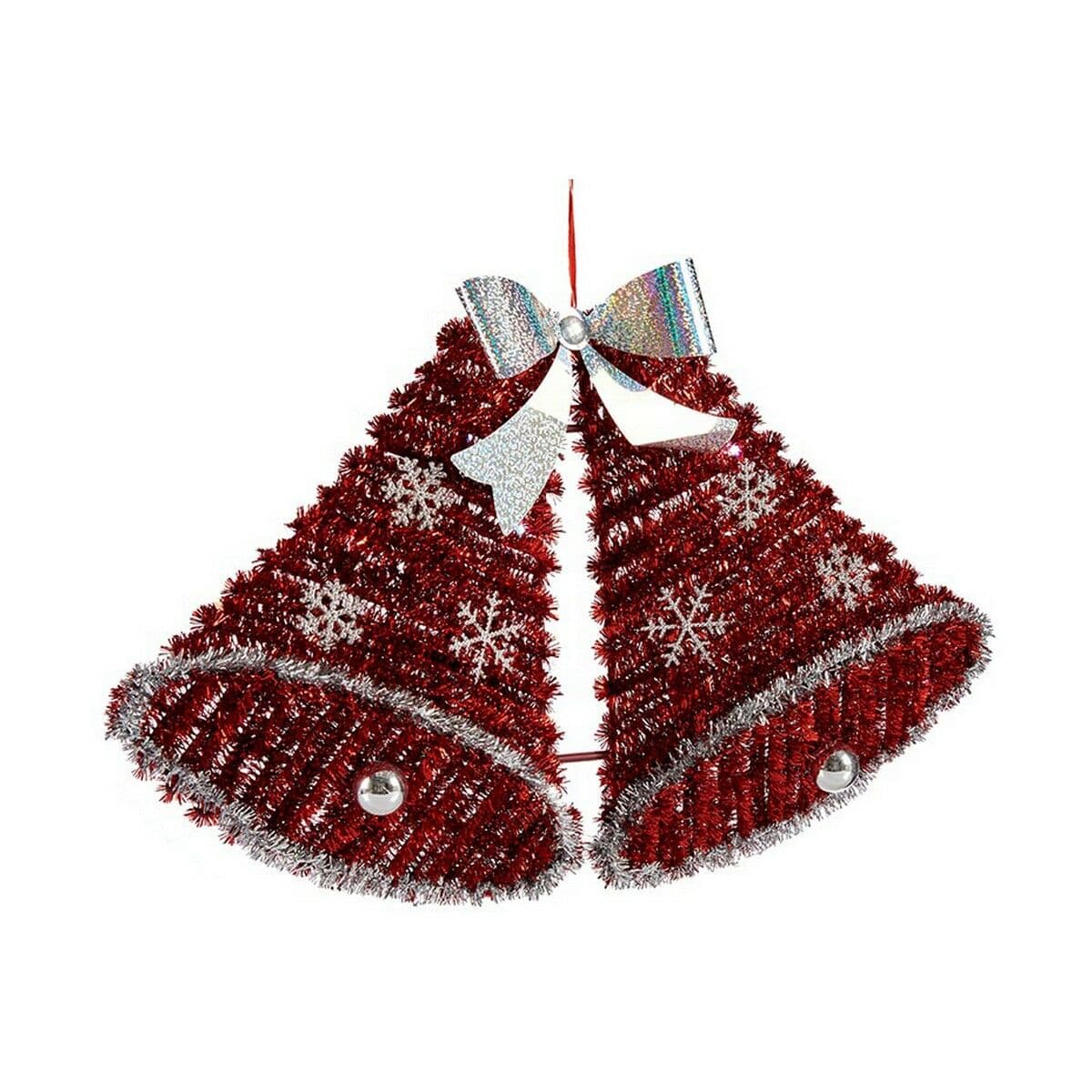 Weihnachtsschmuck Krist+ Weiß Rot Polypropylen PET Kunststoff Glocken 30,8 x 5,4 x 50,5 cm 52 x 31,5 x 7,5 cm LED Leicht — Bild 1