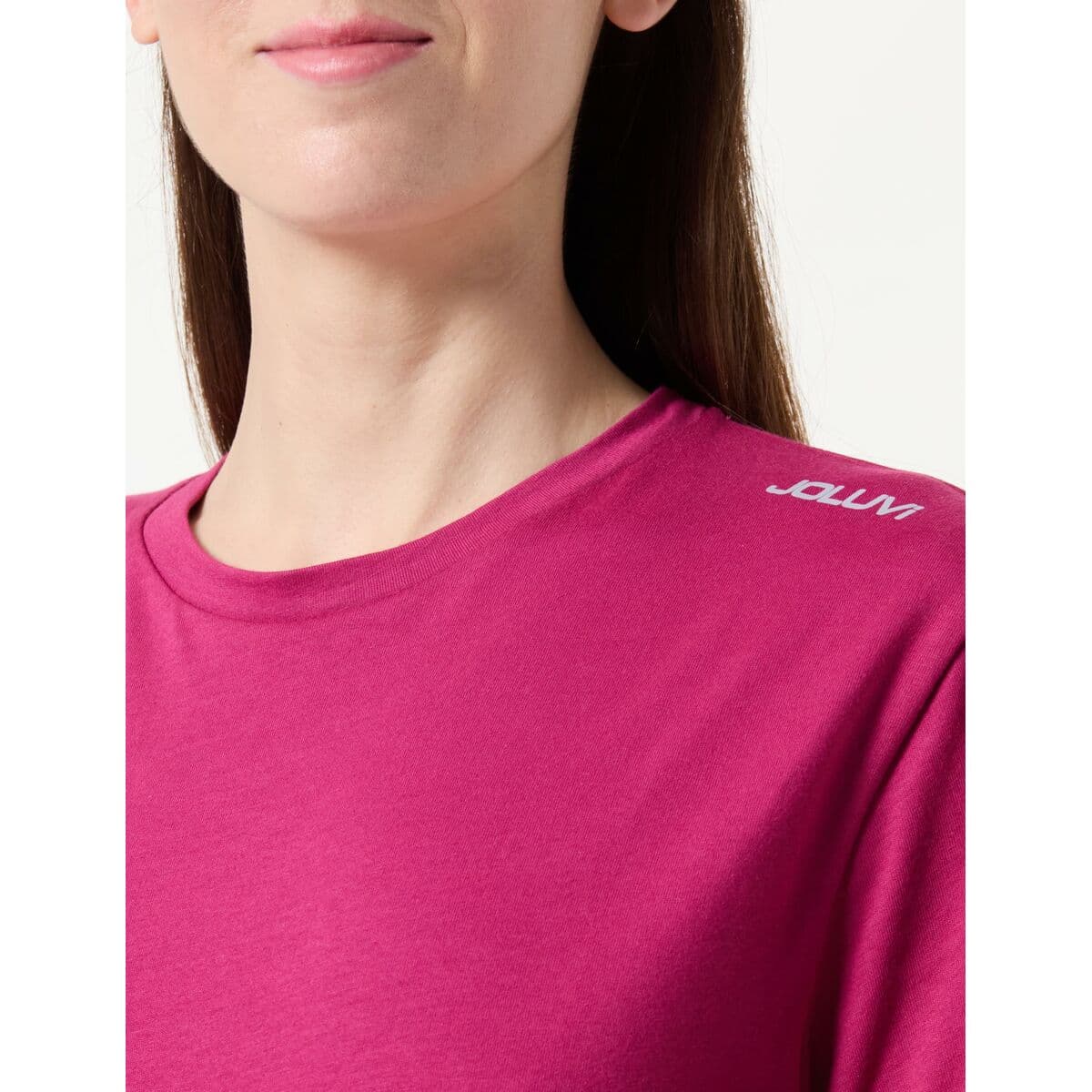 Damen Kurzarm-T-Shirt Joluvi Combed Cotton Lila - Thumbnail 2