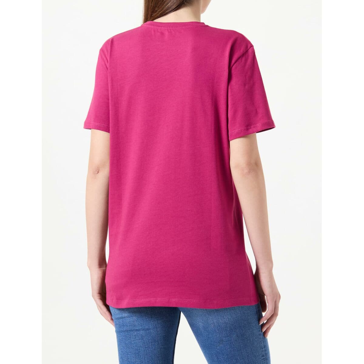 Damen Kurzarm-T-Shirt Joluvi Combed Cotton Lila - Thumbnail 3
