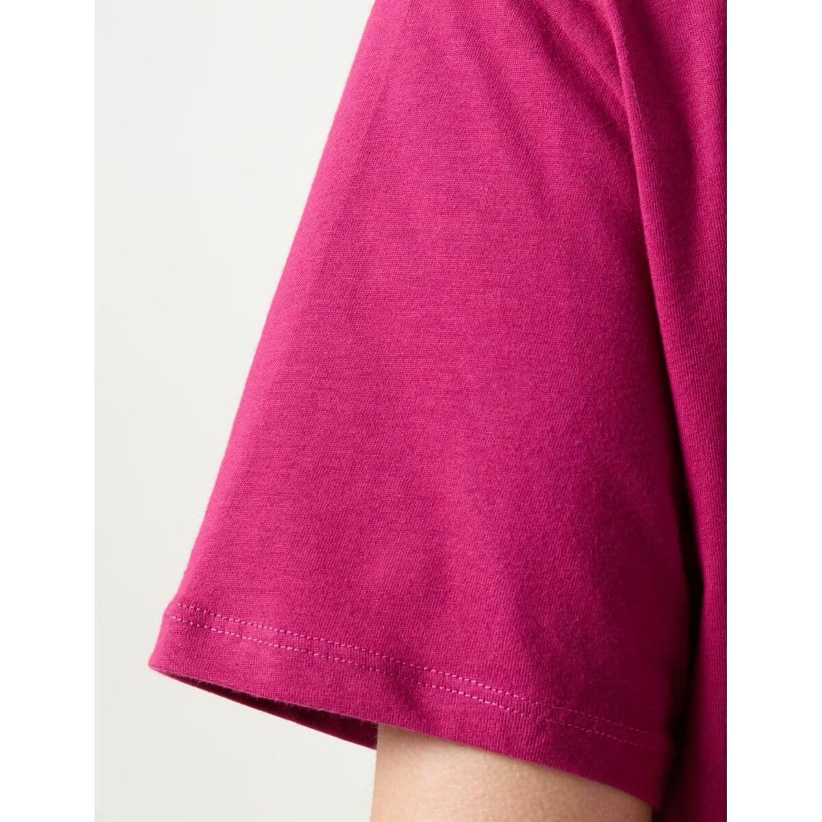 Damen Kurzarm-T-Shirt Joluvi Combed Cotton Lila - Thumbnail 4