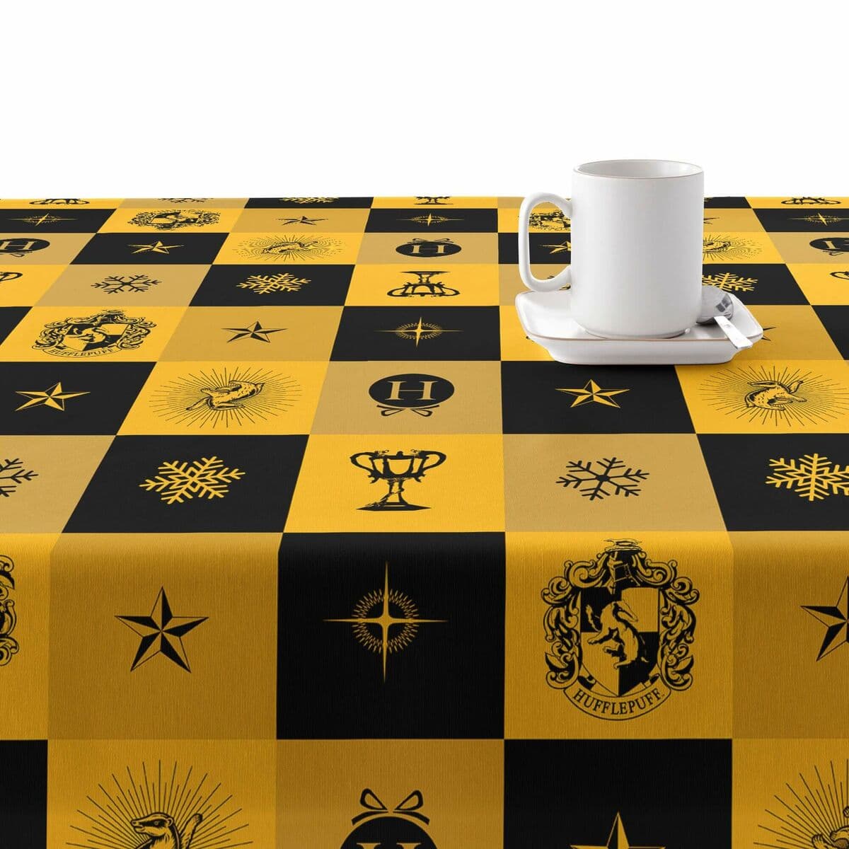Fleckenabweisende geharzte Tischdecke Harry Potter Hufflepuff Bunt 100 x 150 cm - Thumbnail 2