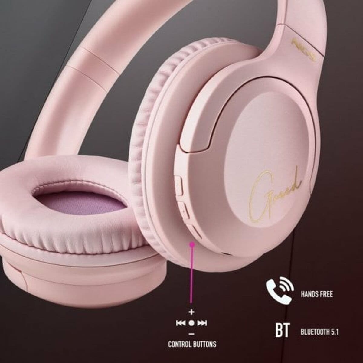 Bluetooth-Kopfhörer NGS ARTICA CHILL TEAL Rosa (1 Stück) - Thumbnail 4