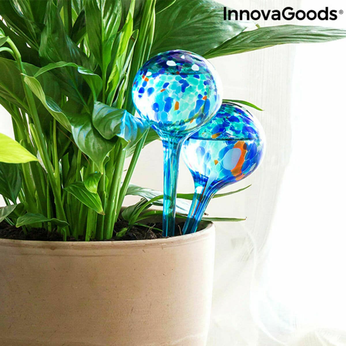 Automatische Bewässerungsballons Aqua·Loon InnovaGoods Blau Glas (Restauriert A) - Thumbnail 2