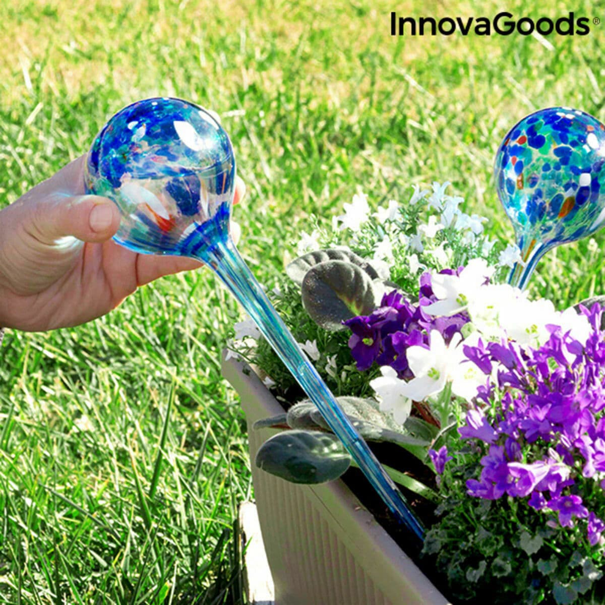 Automatische Bewässerungsballons Aqua·Loon InnovaGoods Blau Glas (Restauriert A) - Thumbnail 4