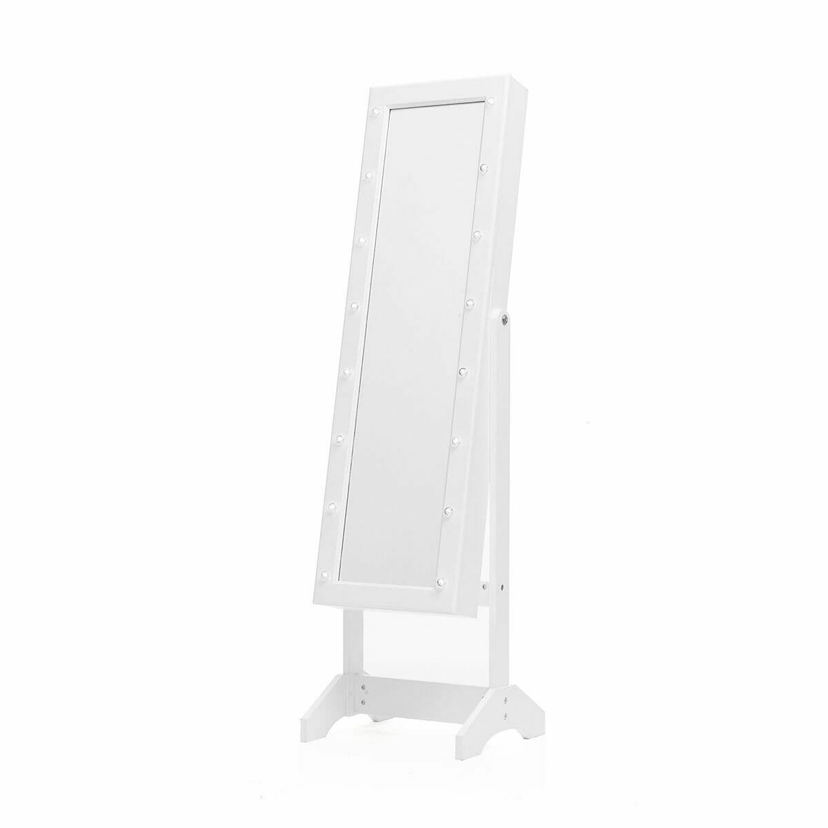 Stand-Schmuckspiegel mit LED InnovaGoods Weiß Holz Kunststoff (Restauriert A) - Thumbnail 8