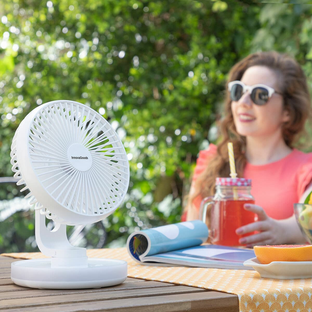 Tischventilator mit Akku und LED FanLed InnovaGoods Ø6,6'' 4000 mAh - Thumbnail 5