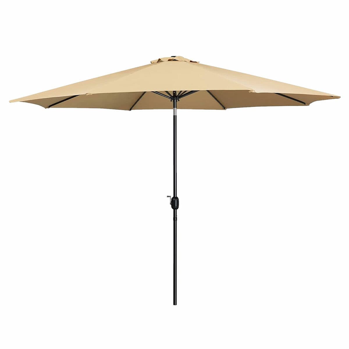 Marbueno Sonnenschirm Stahl 8 Streben D270 cm Polyester Braun Garten 10482 — Bild 1