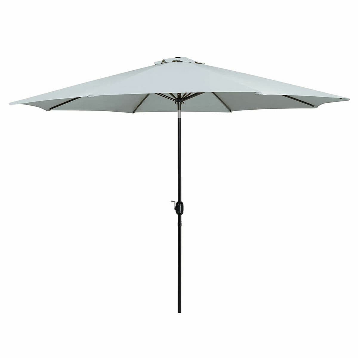 Marbueno Sonnenschirm Stahl 8 Streben D270 cm Polyester Weiß Garten, Pool, Terrasse — Bild 1