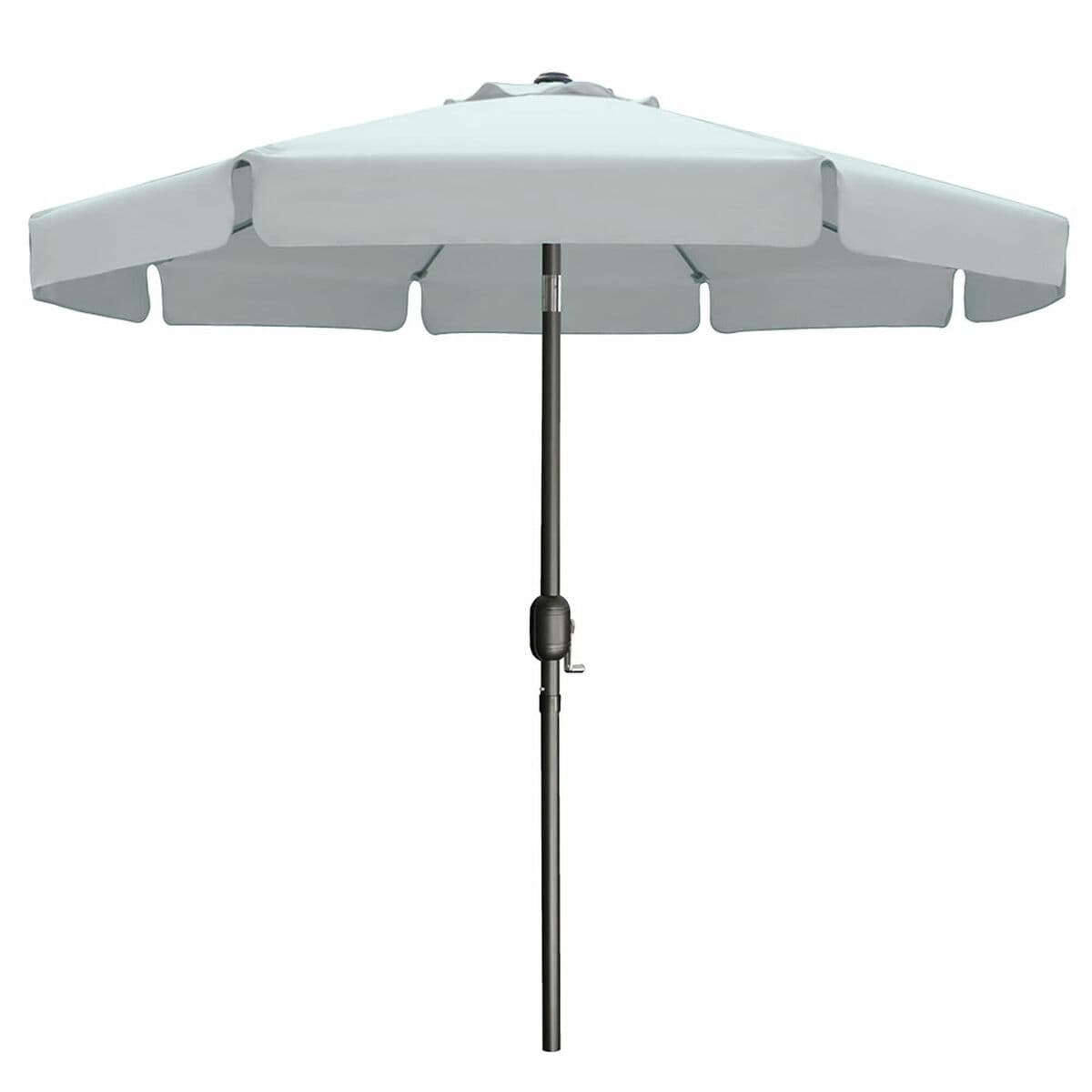 Marbueno Sonnenschirm Stahl 8 Streben D300 cm Polyester Weiß Garten, Pool 10491