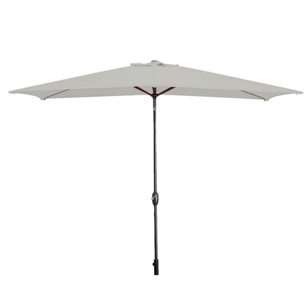 Marbueno Sonnenschirm Stahl 8 Streben 200x300 cm Polyester Weiß Garten, Pool, Terrasse