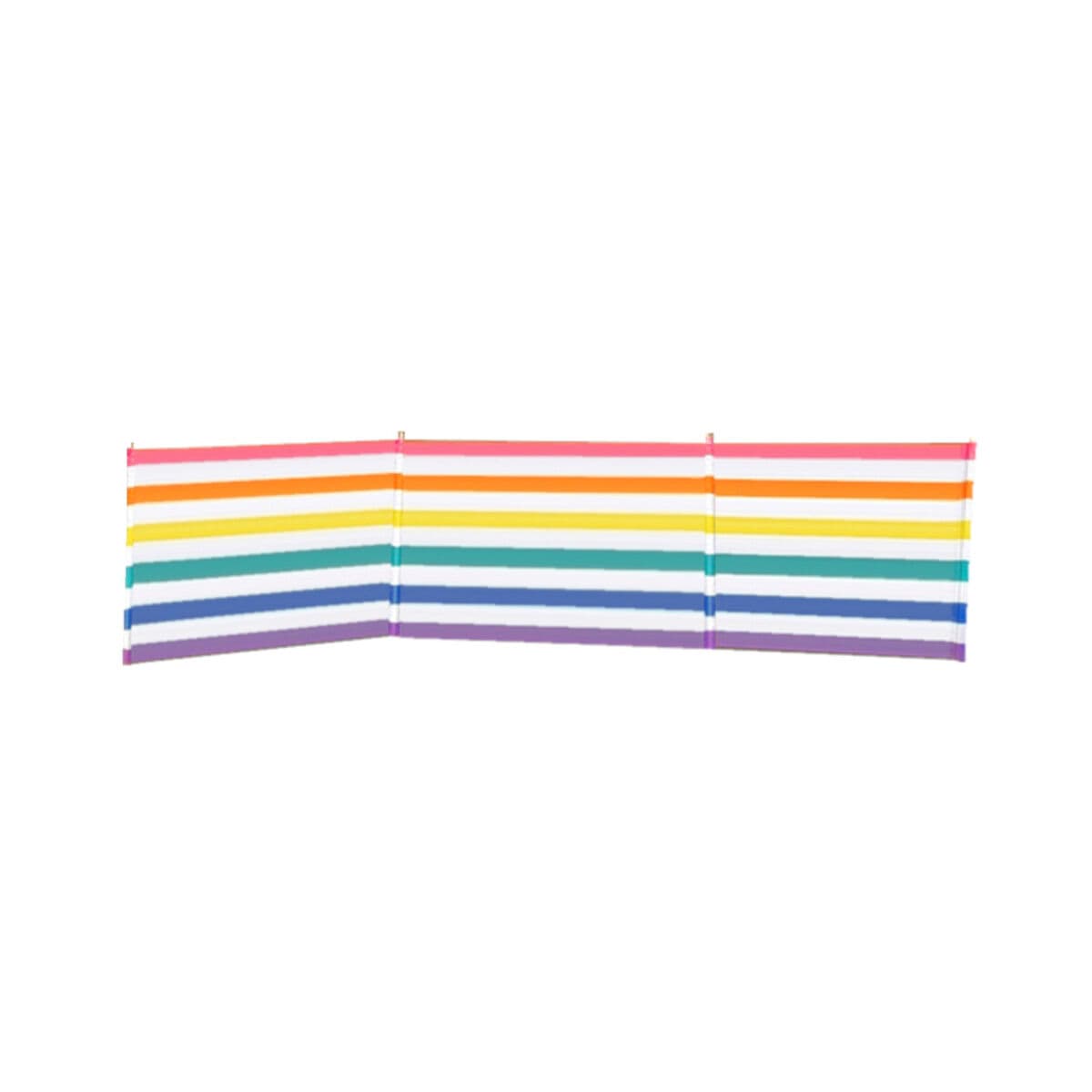 Windschutz 4 Stangen Stahl Polyester Streifen 360X80 cm Strand, Pool, Garten, Camping — Bild 1