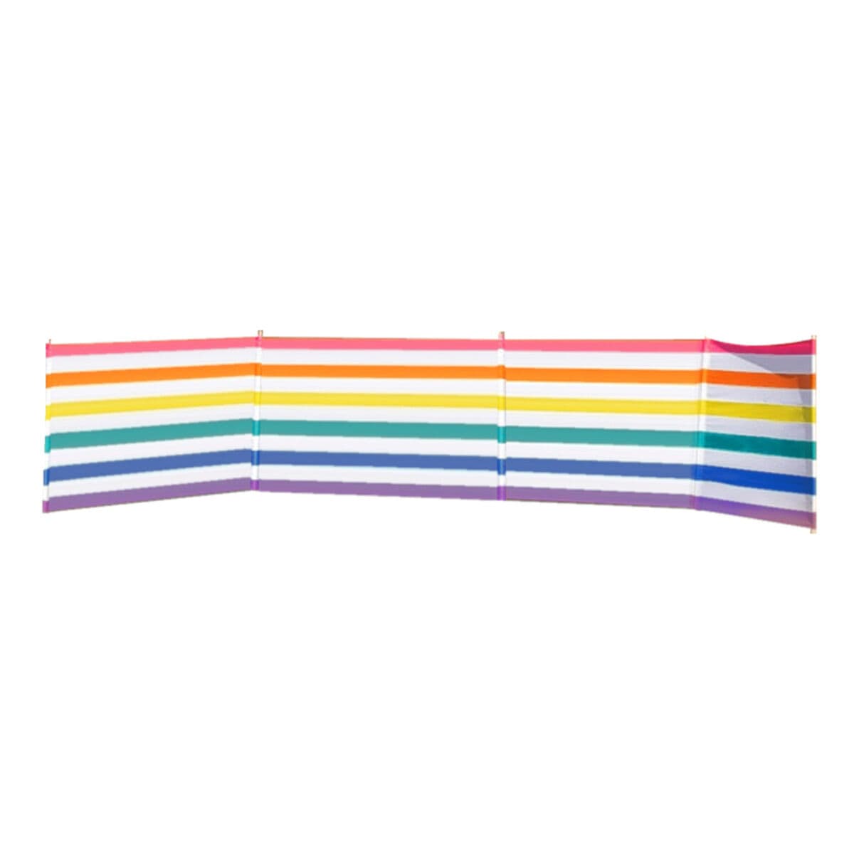 Windschutz 5 Stangen Stahl Polyester Streifen Farben 480X80 cm Strand, Pool, Garten, Camping — Bild 1