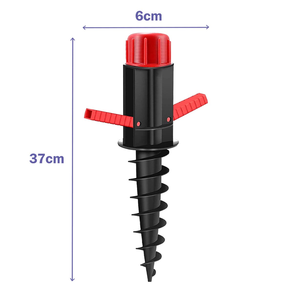 Marbueno Pincho Parasol Kunststoff Schwarz 37x6x6 cm Strand und Garten 10505 - Thumbnail 2