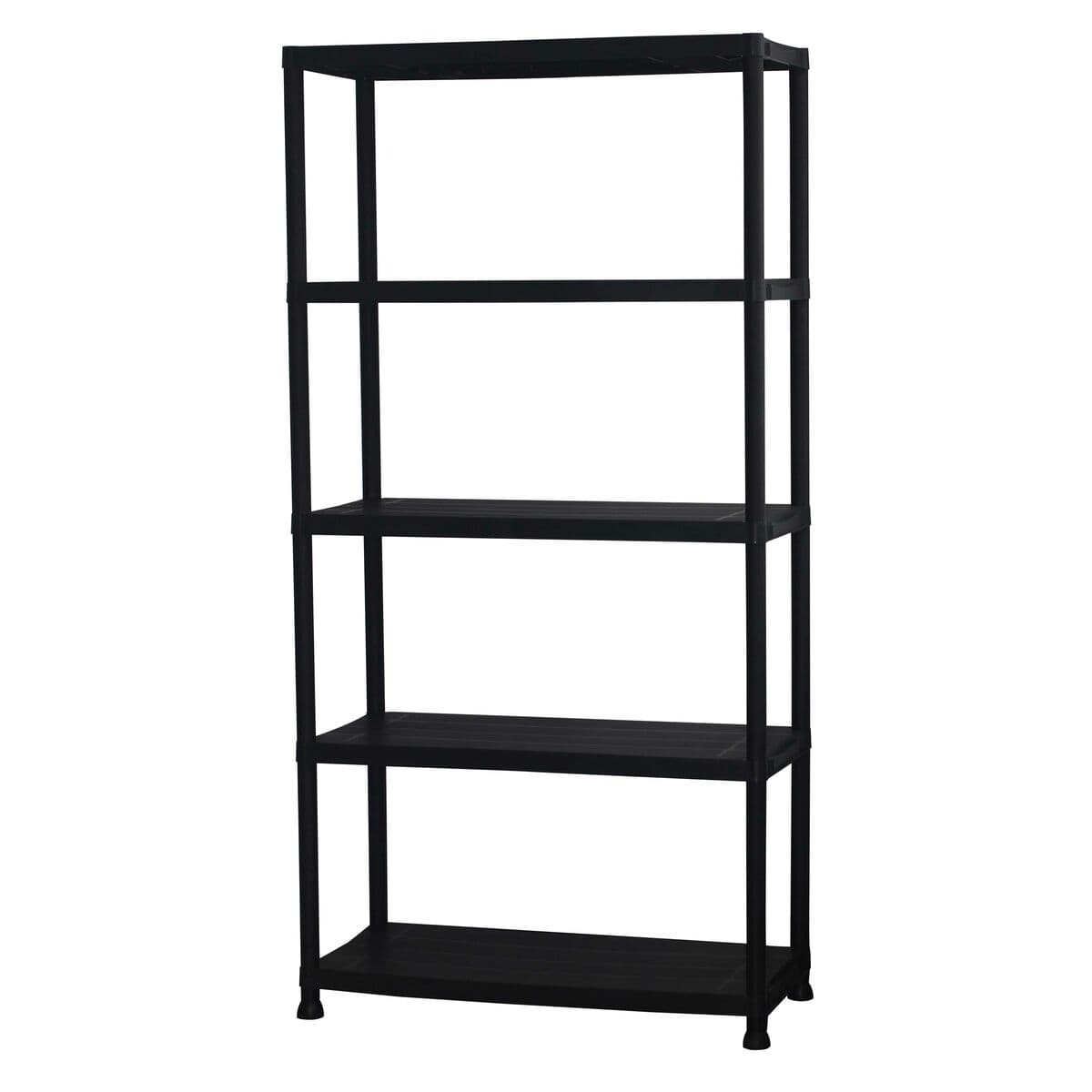 Marbueno Regal 5 Böden Kunststoff Schwarz 90x40x180 cm Garten 10539