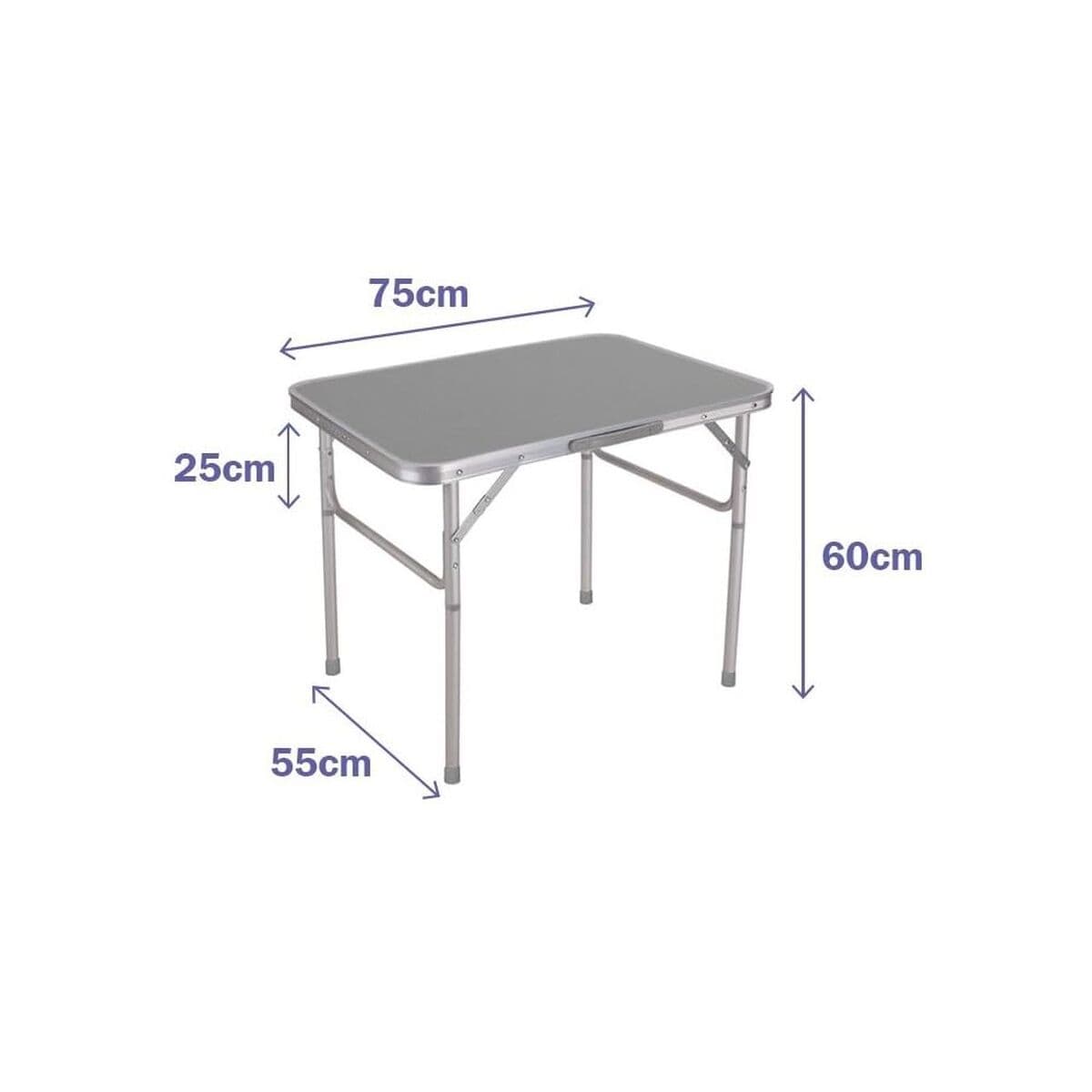 Table Klapptisch Marbueno Grau 75 x 60 x 55 cm — Bild 1