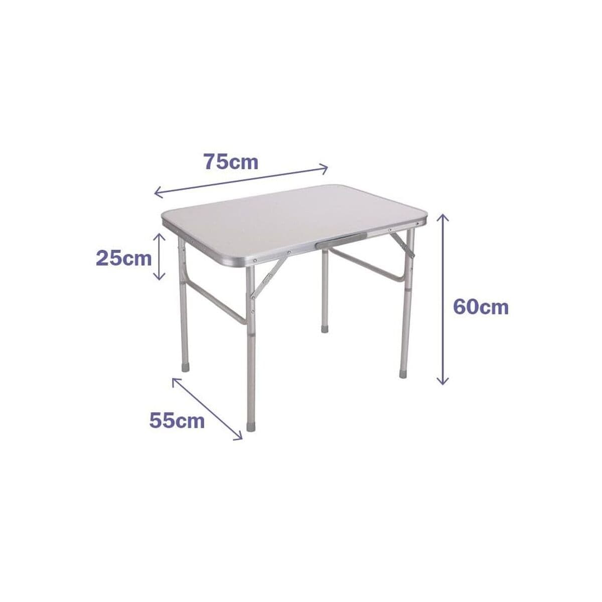 Table Klapptisch Marbueno Weiß 75 x 60 x 55 cm — Bild 1