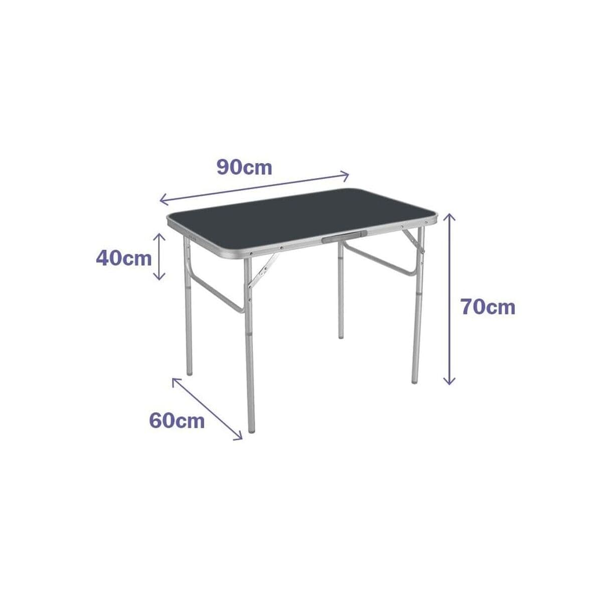 Table Klapptisch Marbueno Grau 90 x 70 x 60 cm — Bild 1
