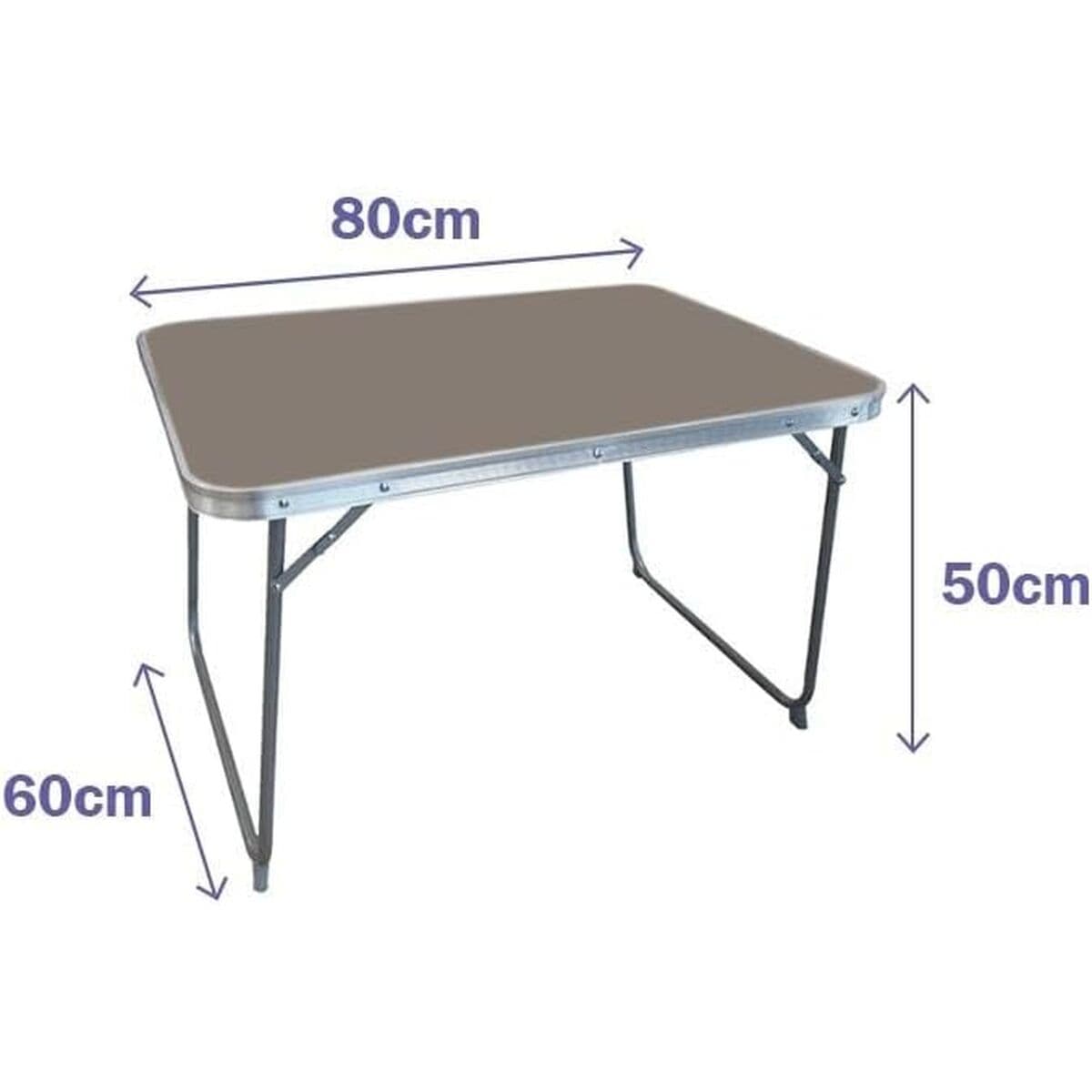 Table Klapptisch Marbueno Grau 90 x 70 x 60 cm - Thumbnail 3