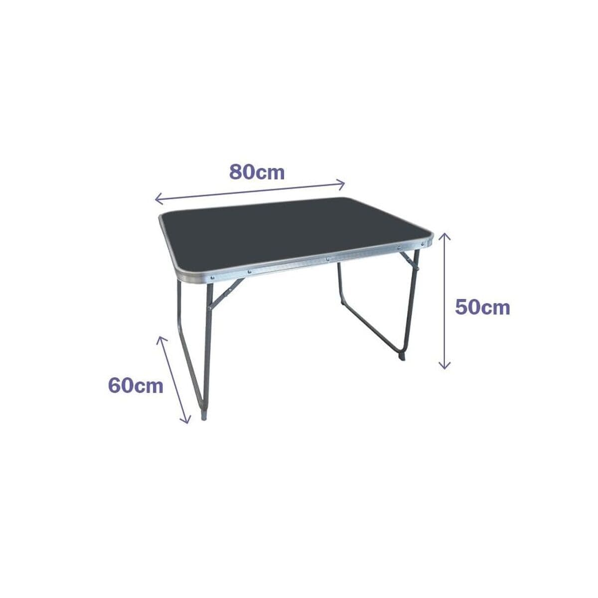 Table Klapptisch Marbueno Grau 80 x 60 x 50 cm — Bild 1