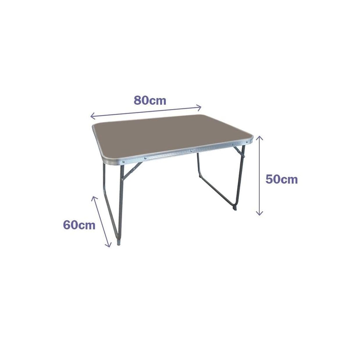 Table Klapptisch Marbueno 80 x 70 x 60 cm Grau — Bild 1