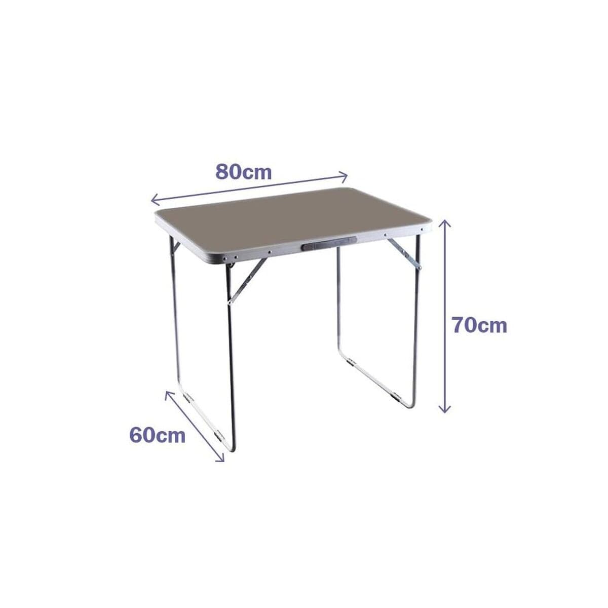 Table Klapptisch Marbueno Braun 80 x 60 x 70 cm - Thumbnail 2